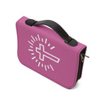 Jesus Saves Bible cover, vibrant pink, Christian Bible case, faith-based accessory, religious gift for Christians, by his blood shop