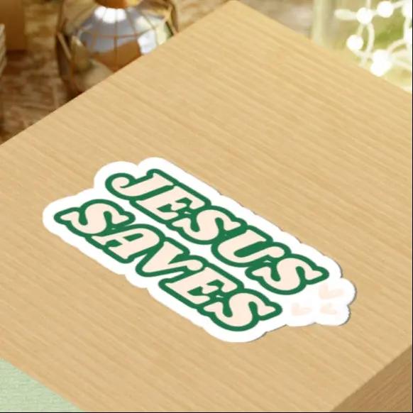 Jesus Saves sticker, faith decal, Jesus Christ 