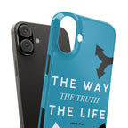 Back view of Bible Verse phone case,  Cute christian phone case, Jesus phone case, faith christian aesthetic phone case