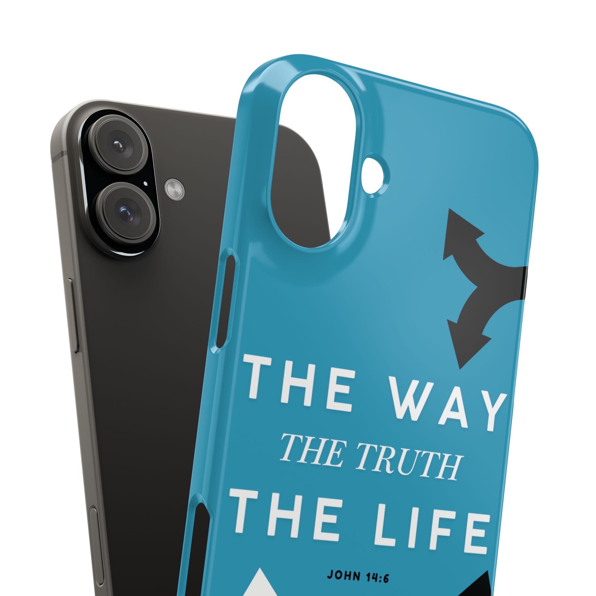 Back view of Bible Verse phone case,  Cute christian phone case, Jesus phone case, faith christian aesthetic phone case