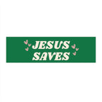 Jesus Saves car bumper sticker, vinyl decal, faith decal, Christian sticker, inspirational car accessory
