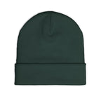 back view Dark green beanie with embroidered 'Jesus Saves', christianity Jesus, Jesus gifted apparel