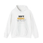 Don’t Worry Worship hoodie, white, unisex fit, faith hoodie, Christianity faith apparel

