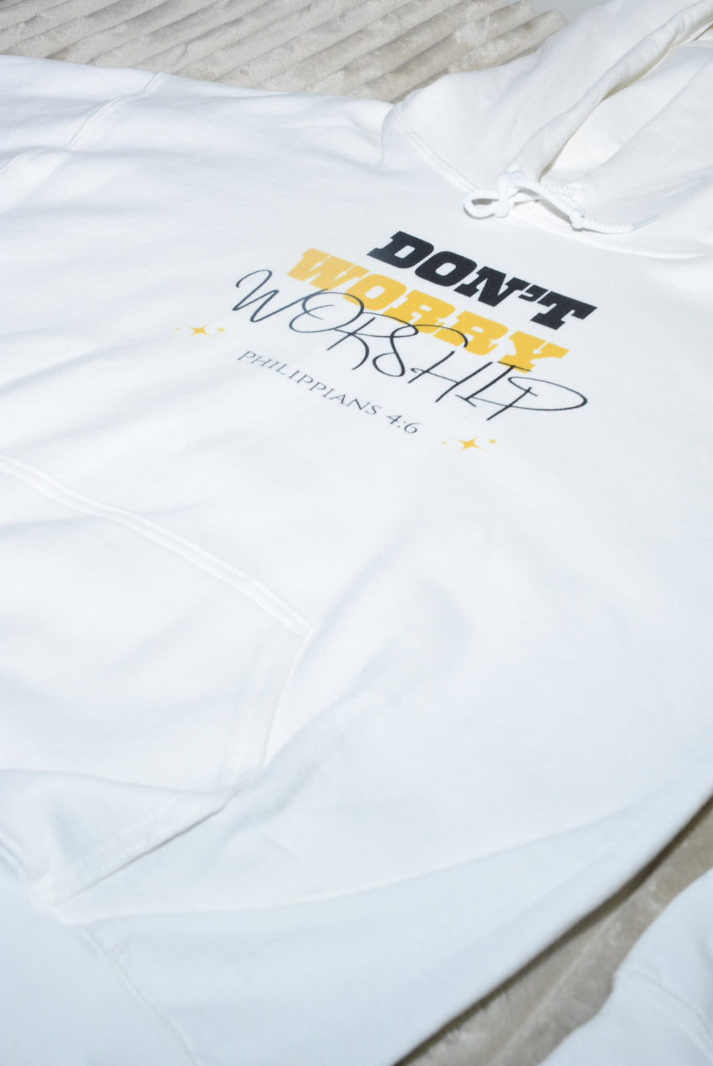 Don't Worry, Worship Hoodie - Pure Snow