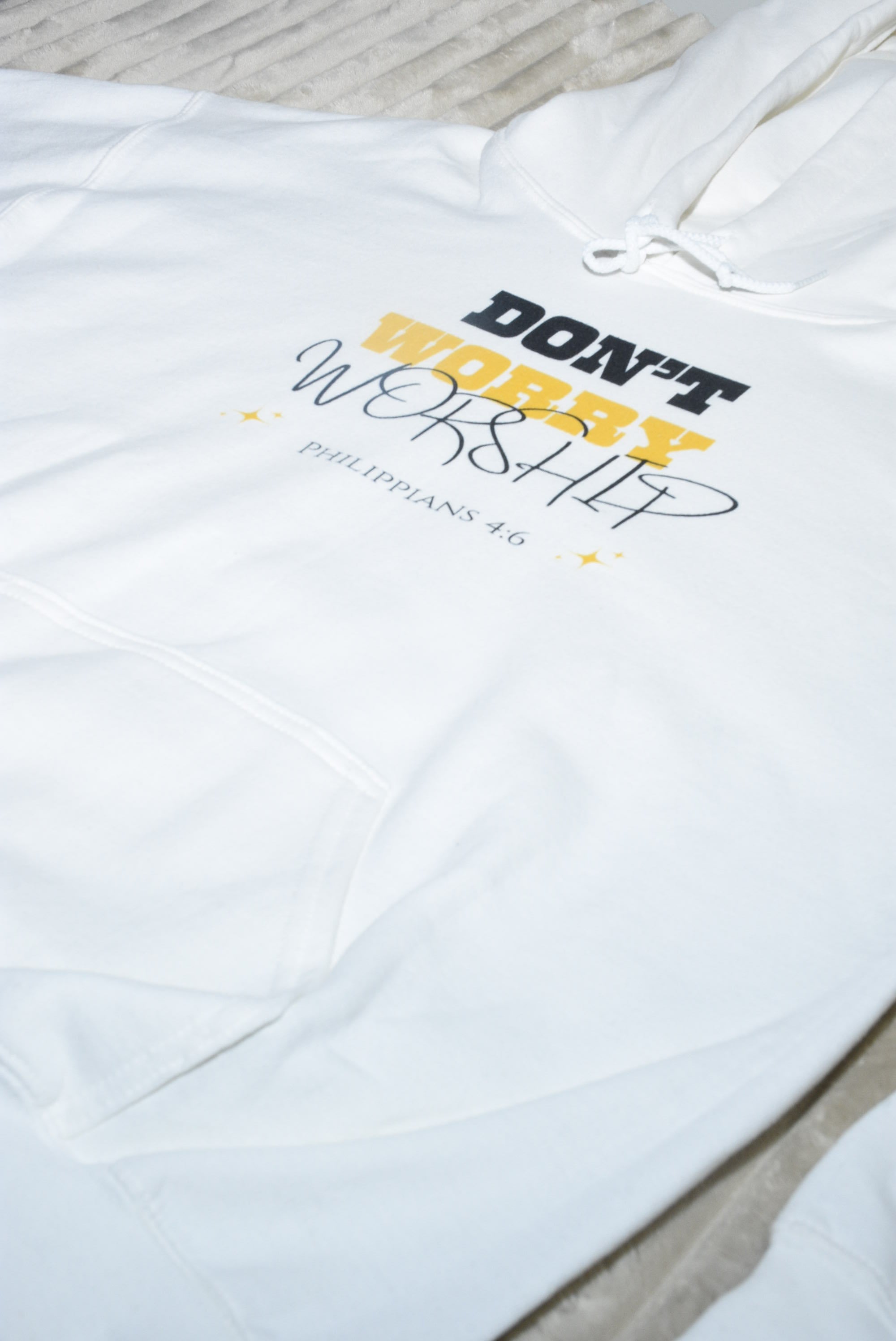 Don't Worry, Worship Hoodie - Pure Snow