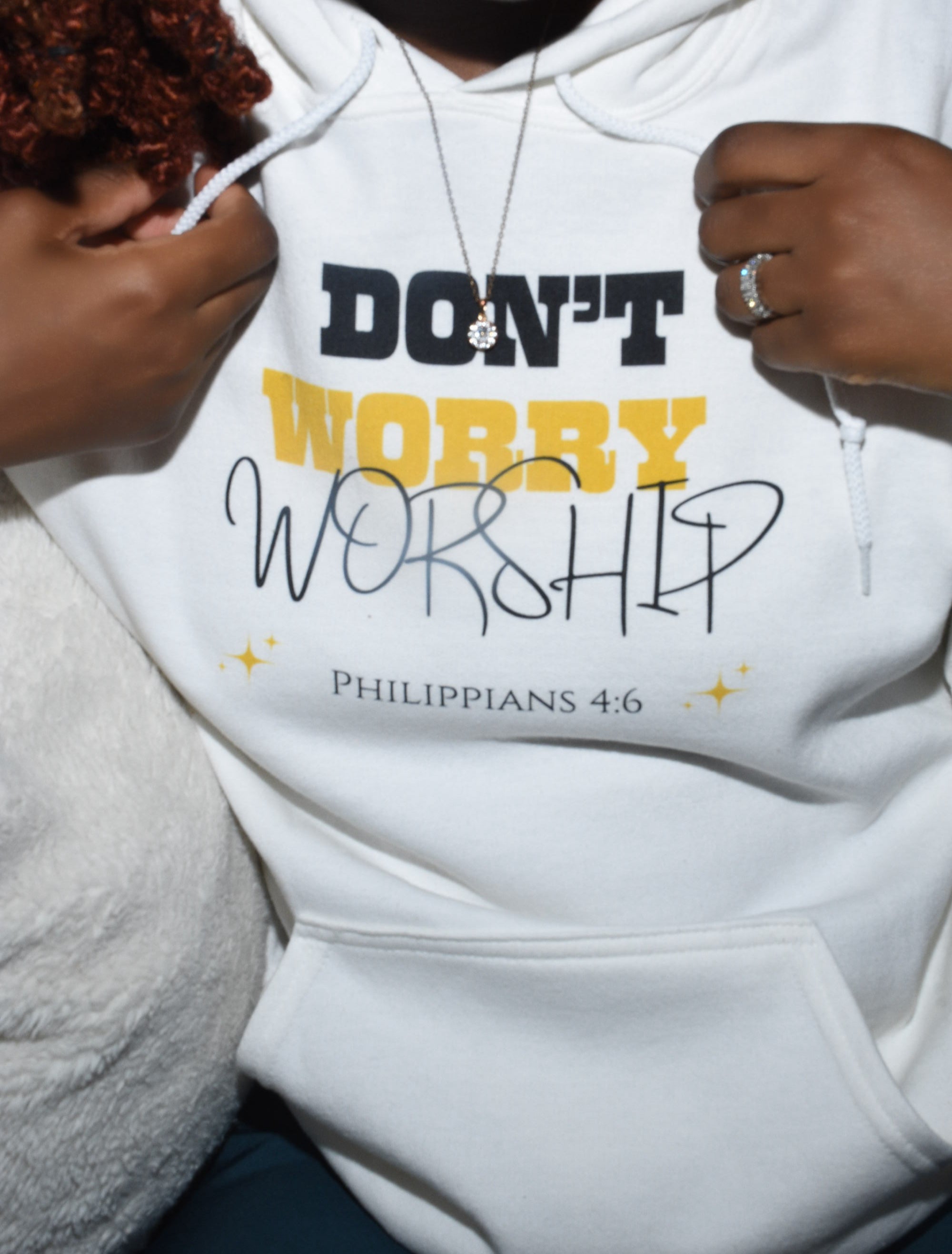 Don't Worry, Worship Hoodie - Pure Snow