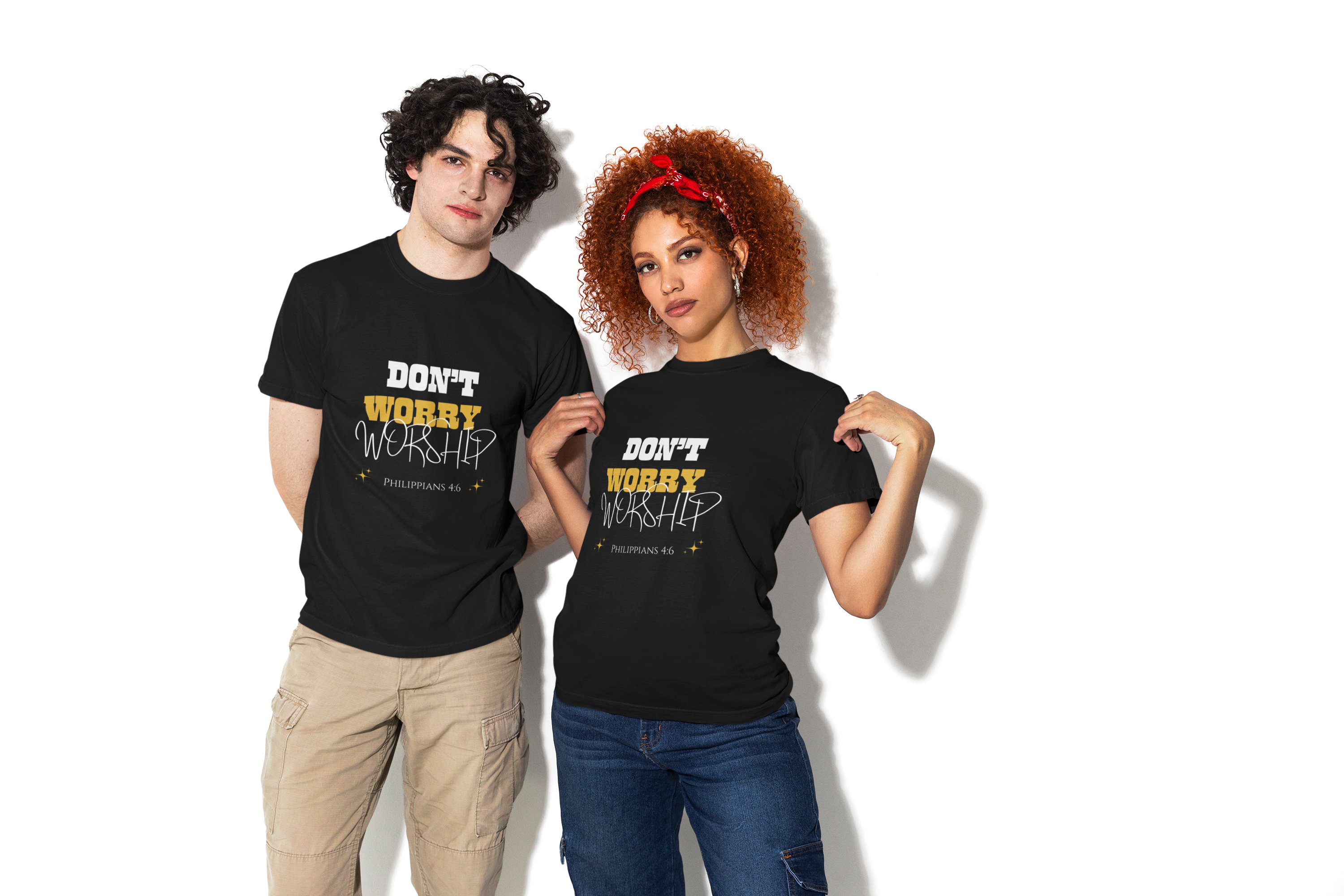 Don’t Worry, Worship Tee- Jet Black