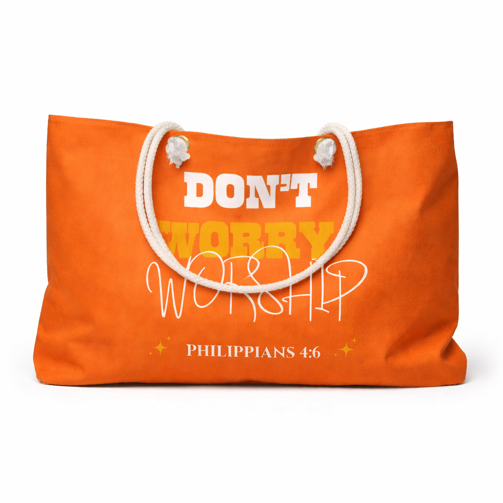 Don't Worry, Worship Tote -Ember Orange